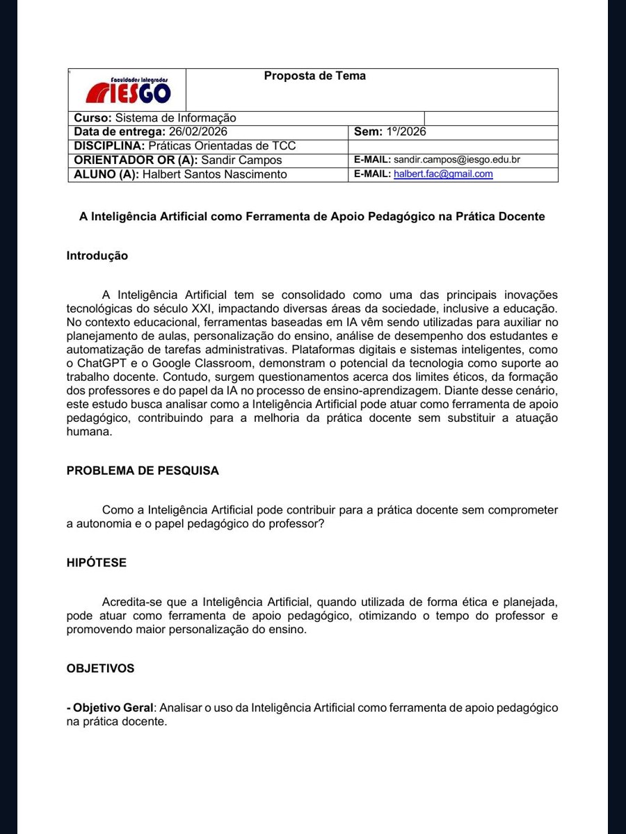 Miniatura da publicação Proposta de tema de artigo