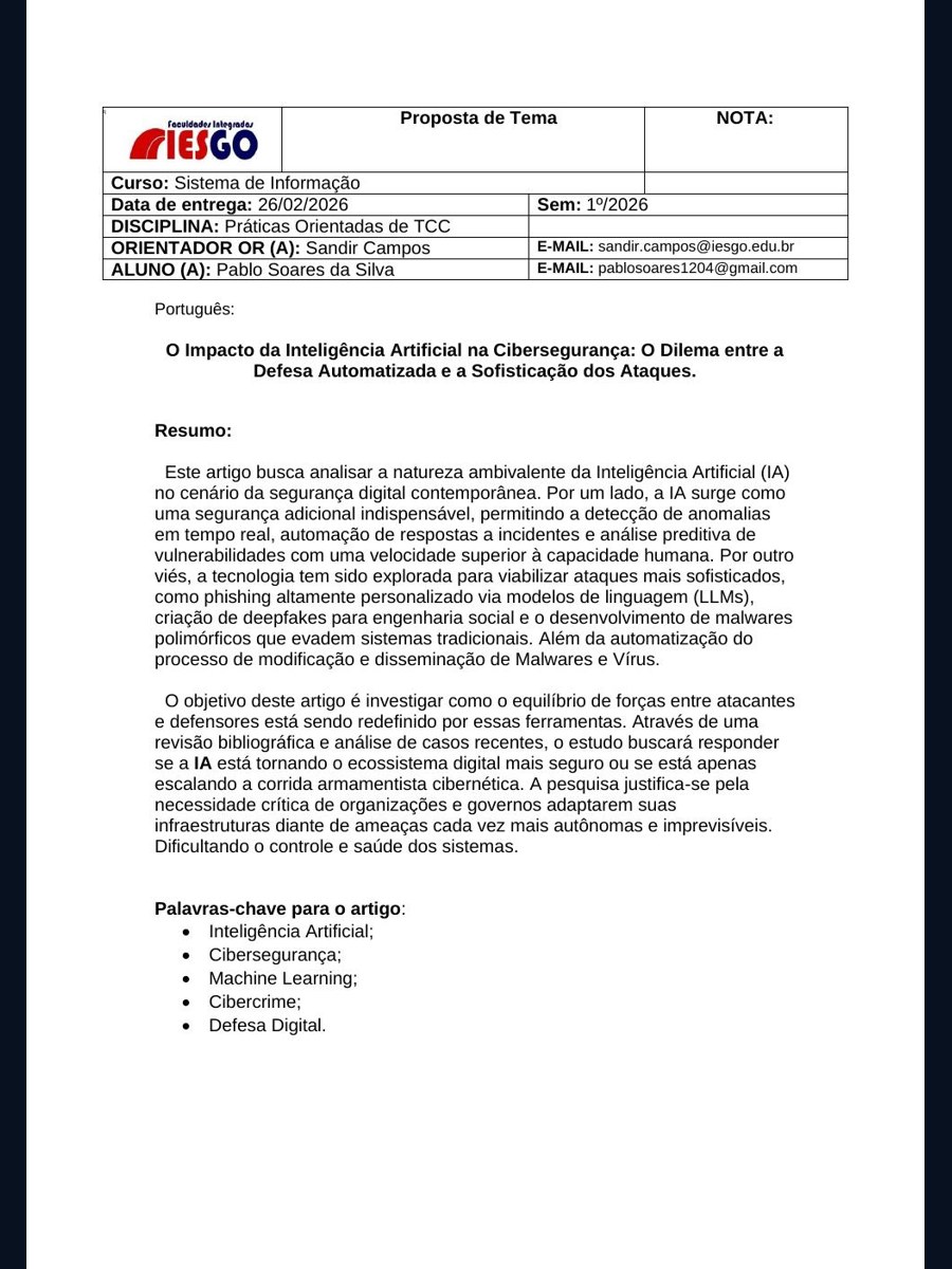 Miniatura da publicação Proposta de tema de artigo